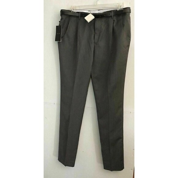 Zara Man Men's Gray Slim Suit Belted Pants Trousers Size 36 - Picture 11 of 12